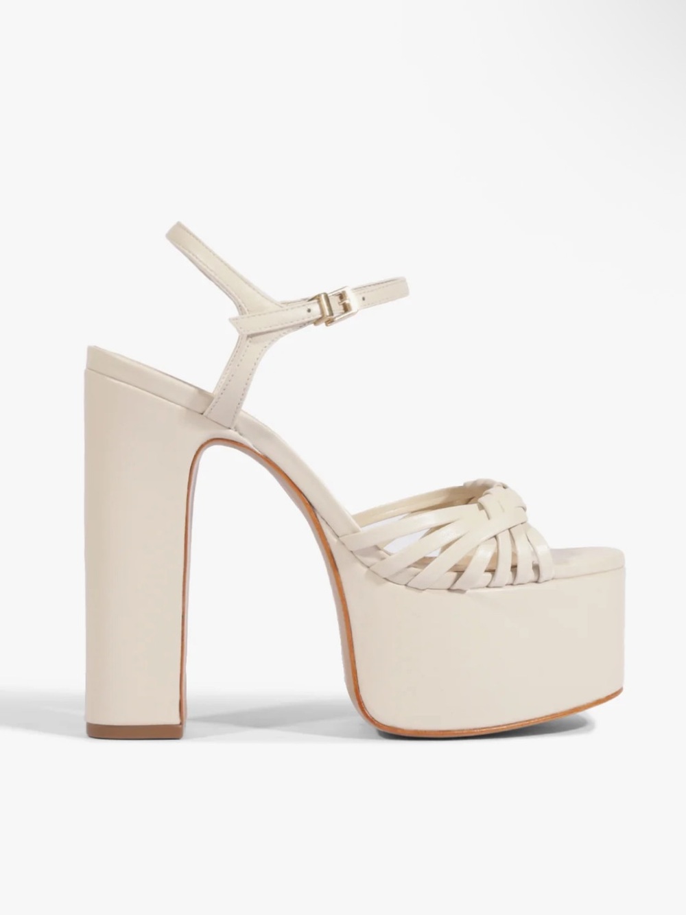 SCHUTZ TARA PLATFORM LEATHER SANDAL